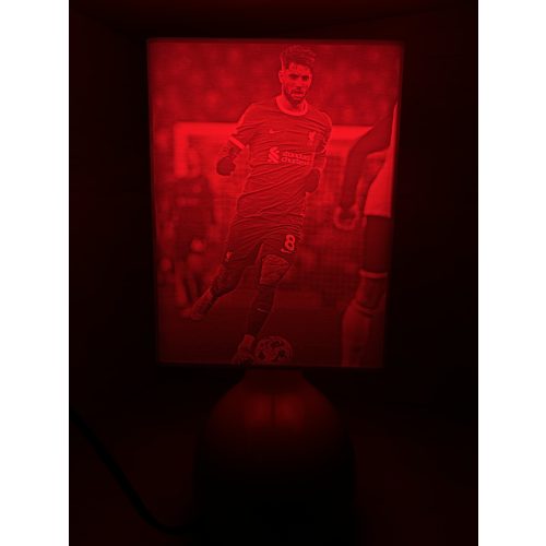 Liverpool 3D nyomtatott éjjeli lámpa - Egyedi fényképes ajándék - vörös kerámiacsepp
